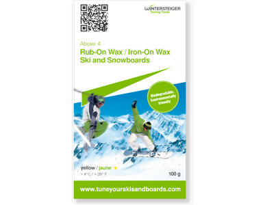 Wintersteiger Warm Temp Rub-On Wax / Iron-On Wax for Skis and Snowboards