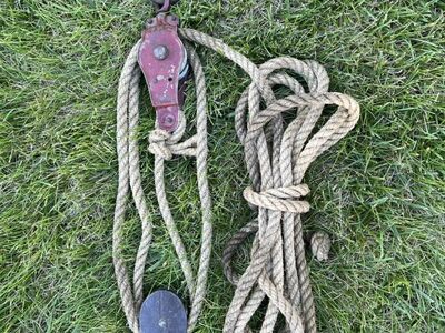 Super Cool Antique/Vintage Block and Tackle - Awesome Display Piece