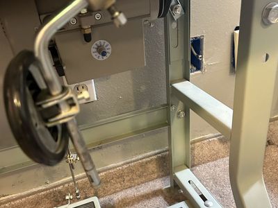 JUKI DDL-5550 Industrial Sewing Machine with Table & Foot Pedal. Needle feed machine.