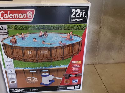 Coleman above ground swimming pool.