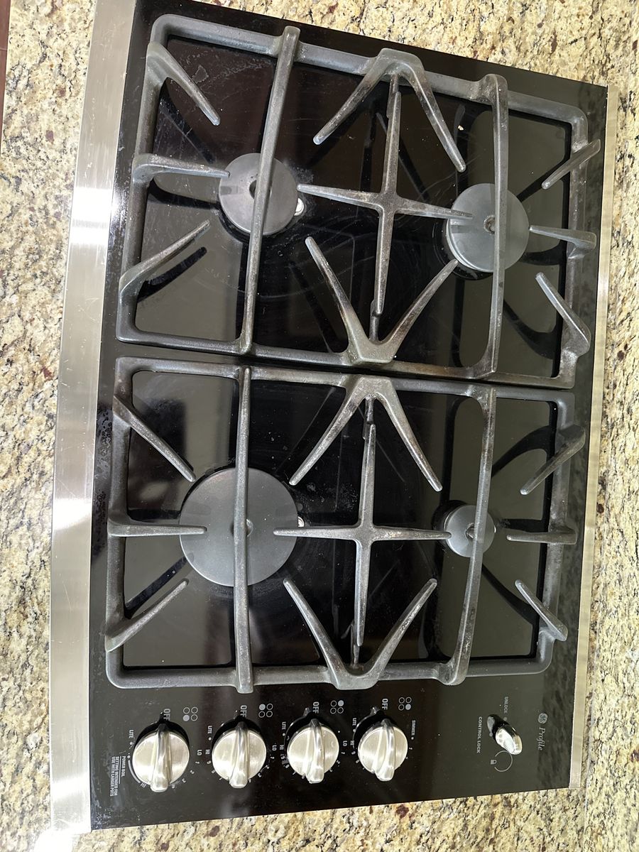 GE Profile 30" Black Electric Smoothtop Cooktop - 4 Burners, Control Lock