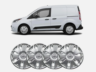 4 Hub Caps 16" Wheel Covers Fits Ford Transit Connect 2014-2023 Silver Set