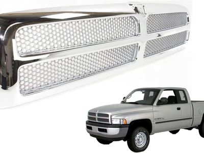 1994-2001 Ram 1500, 1994-2002 Ram 1500, 2500 Chrome Front Grille Assembly