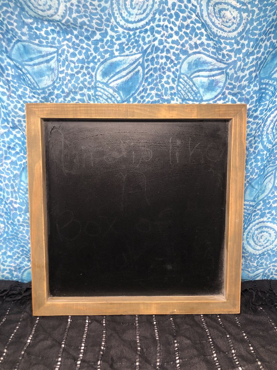 Hobby Lobby Framed Chalkboard – 14.75" x 14.75" – Like New
