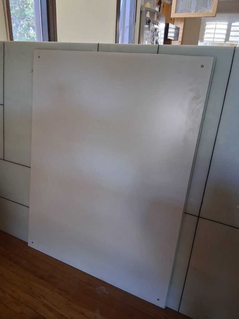 46 1/2" x 36" White Glass Wall Boards*