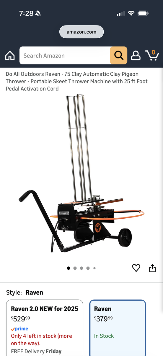 Raven clay pigeon thrower