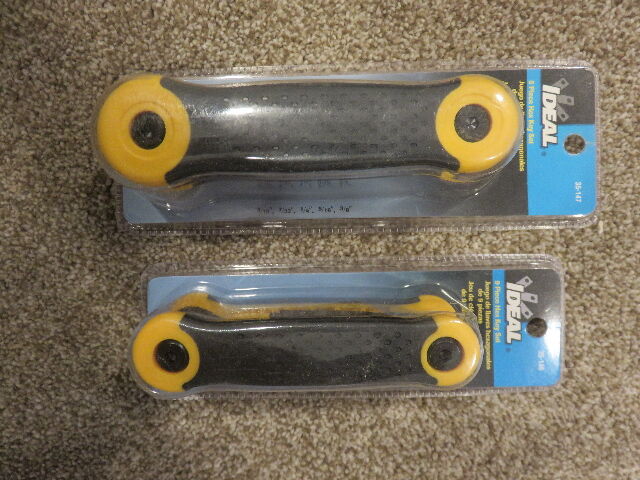 SET OF TWO SEALED FOLDING HEX-HEAD WRENCH SETS - ONE 5 PC WITH LARGER SIZES AND ONE 9 PC WITH SMALLER SIZES