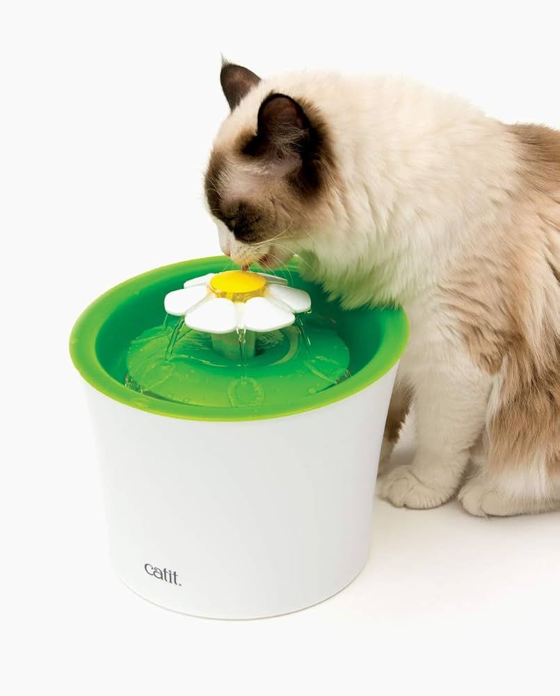 Catit Flower Plastic Cat Fountain, 100-oz