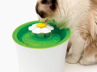 Catit Flower Plastic Cat Fountain, 100-oz