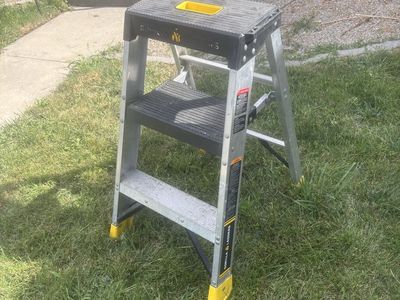 Gorilla Ladders 2.5 ft. Aluminum Step Ladder Dual Platform 300 lbs