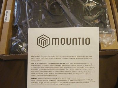 Mountio MX1 Full-Motion TV Wall Mount for 22"-55" Displays, 70 lbs Max, VESA 400x400