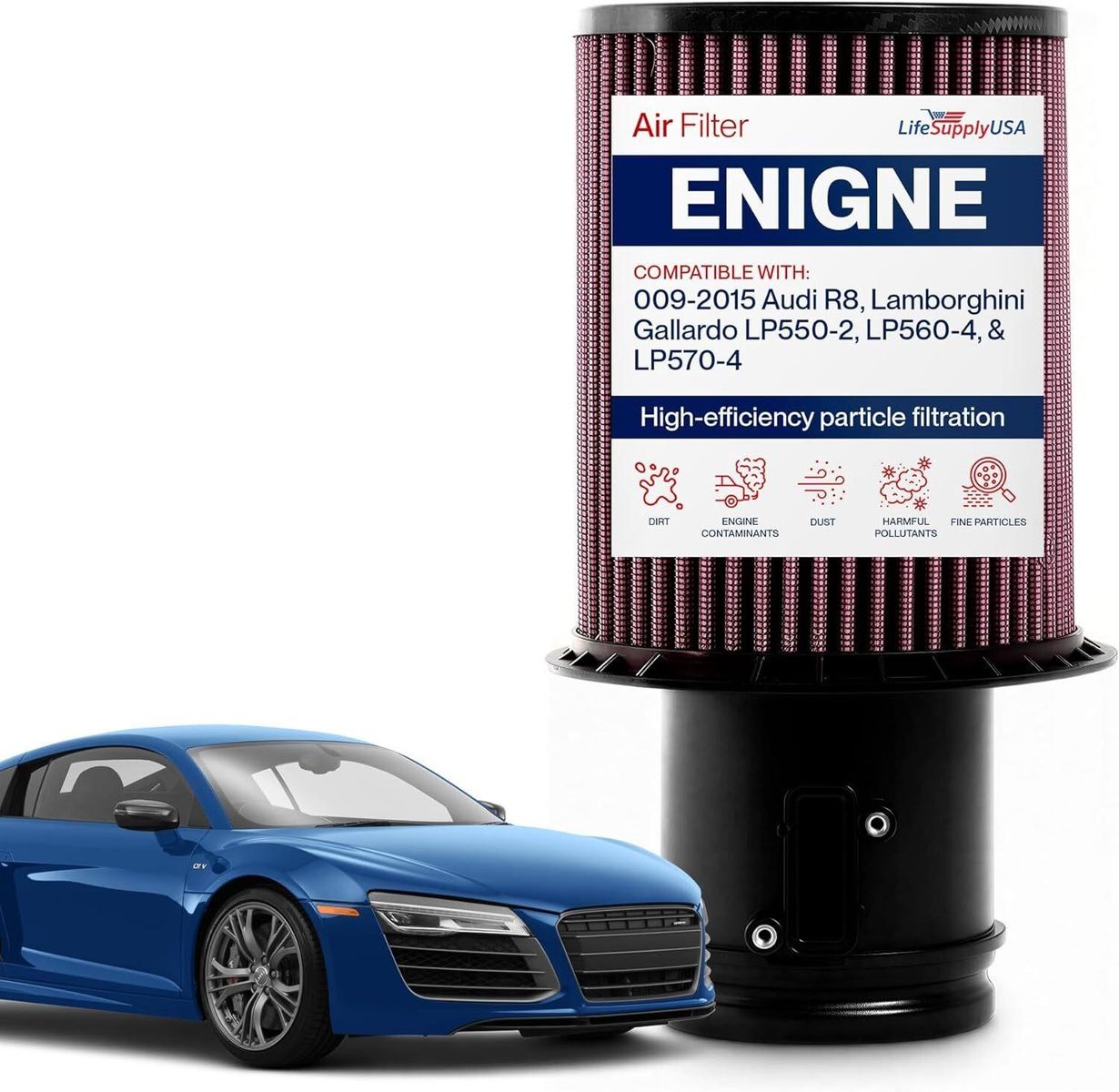LifeSupplyUSA E-0669 Engine Filter (1P)