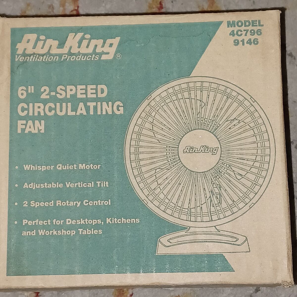 New Air King 6" 2-Speed Circulating Fan
