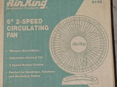 New Air King 6" 2-Speed Circulating Fan