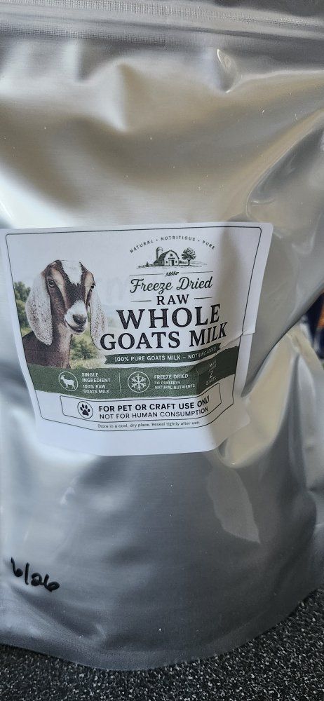 Freeze Dried Raw Whole Goat Milk Pet or Craft Use