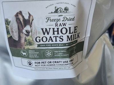 Freeze Dried Raw Whole Goat Milk Pet or Craft Use