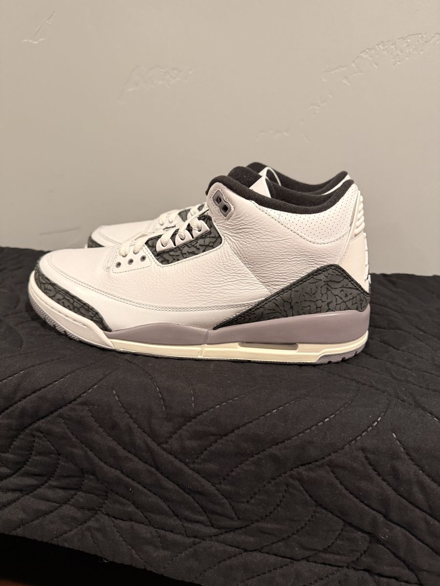 Nike Air Jordan 3 Retro “grey cements” Ivory/Grey/Black Basketball Shoes - Men's US 11.5 with Box