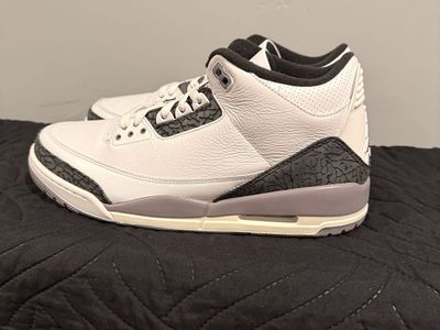Nike Air Jordan 3 Retro “grey cements” Ivory/Grey/Black Basketball Shoes - Men's US 11.5 with Box