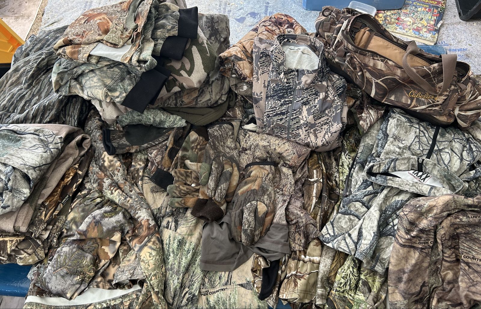 Large Assorted Camo Hunting Apparel & Gear 