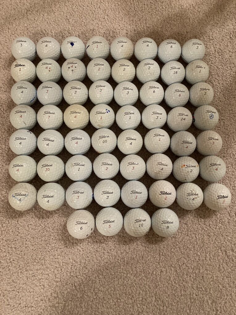 60 Titleist Golf Balls VG-EXC $32