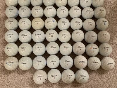 60 Titleist Golf Balls VG-EXC $32