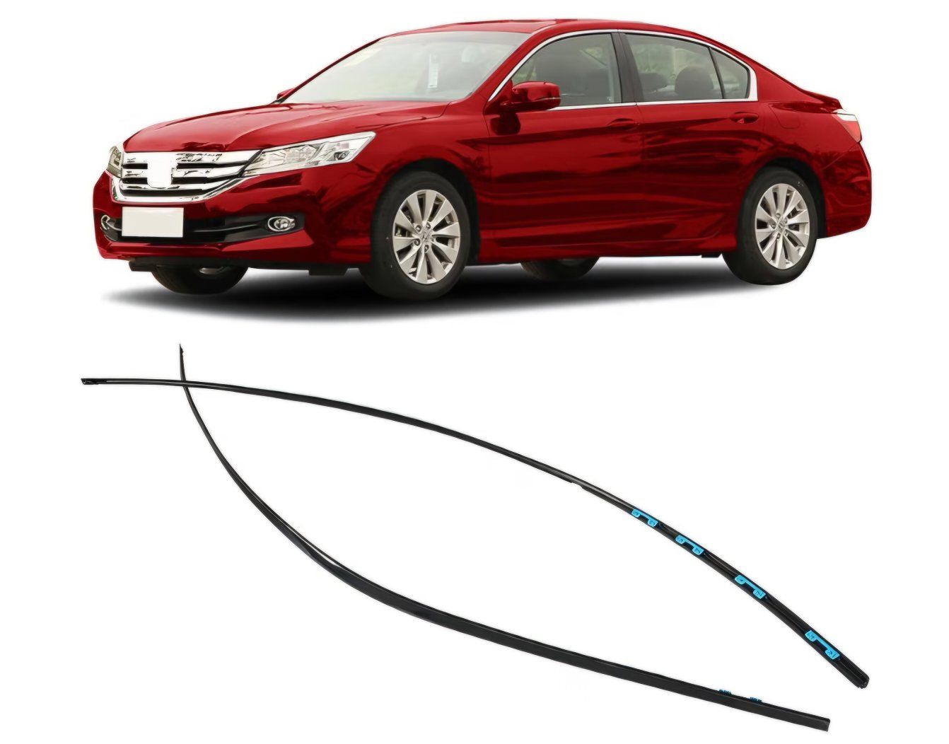 Drip Side Molding for Honda Accord 2014 2015 2016 2017 2018 Windshield Roof Molding Trim Left & Right Replace 73153-T2A-A01 7316