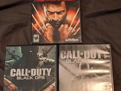 X-Men Origins: Wolverine -- Uncaged Edition (PC, 2009) & Call of Duty Black ops 1 and 2