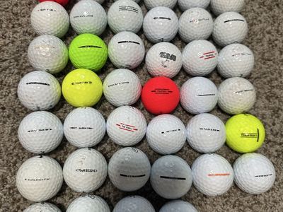 Assorted Used Golf Balls - 46 Count