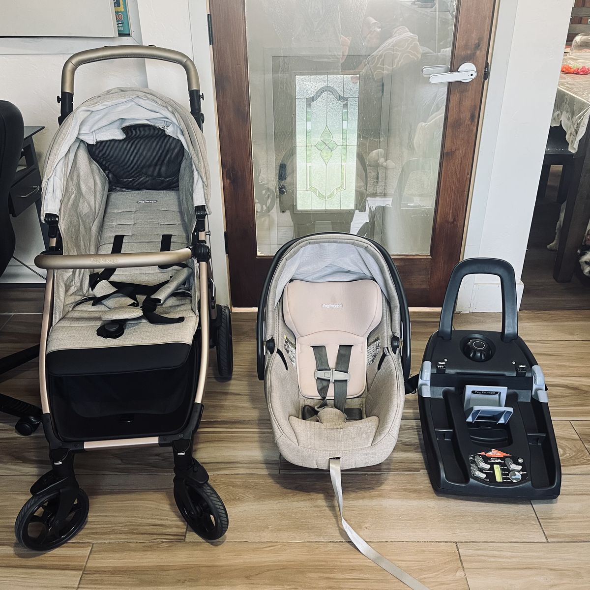 Peg Perego Girls Car Seat And Stroller Combo