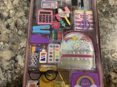 NEW My Life As School Playset Backpack Supplies