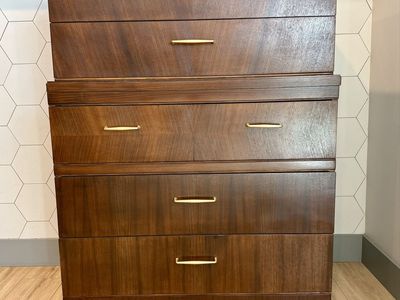Mid century 5 drawer tall dresser