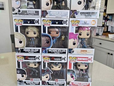 Various video game funko pops