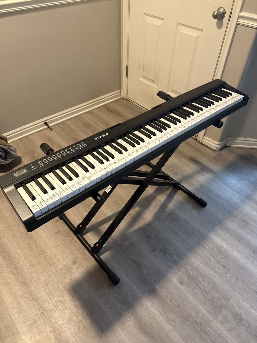 Unbranded 88-Key Digital Piano Keyboard with Stand - Full Size Keys