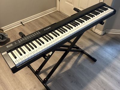 Unbranded 88-Key Digital Piano Keyboard with Stand - Full Size Keys