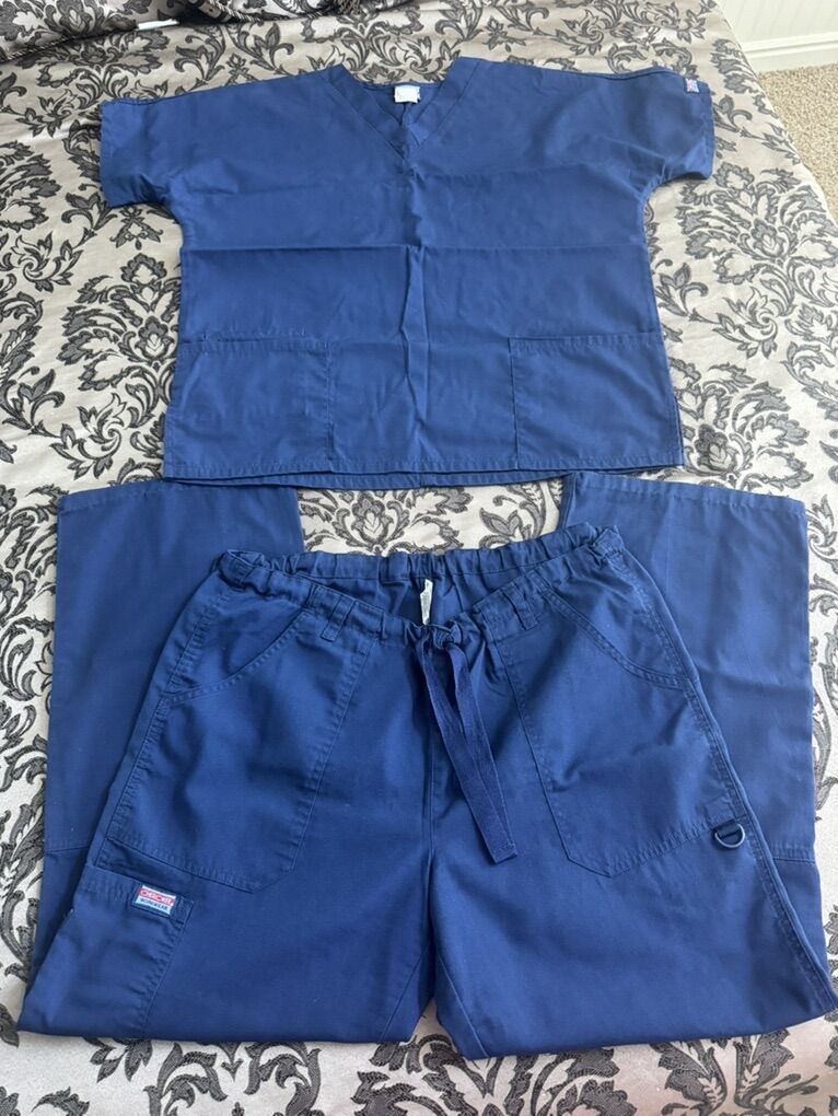 Cherokee brand Navy Blue Scrub Set