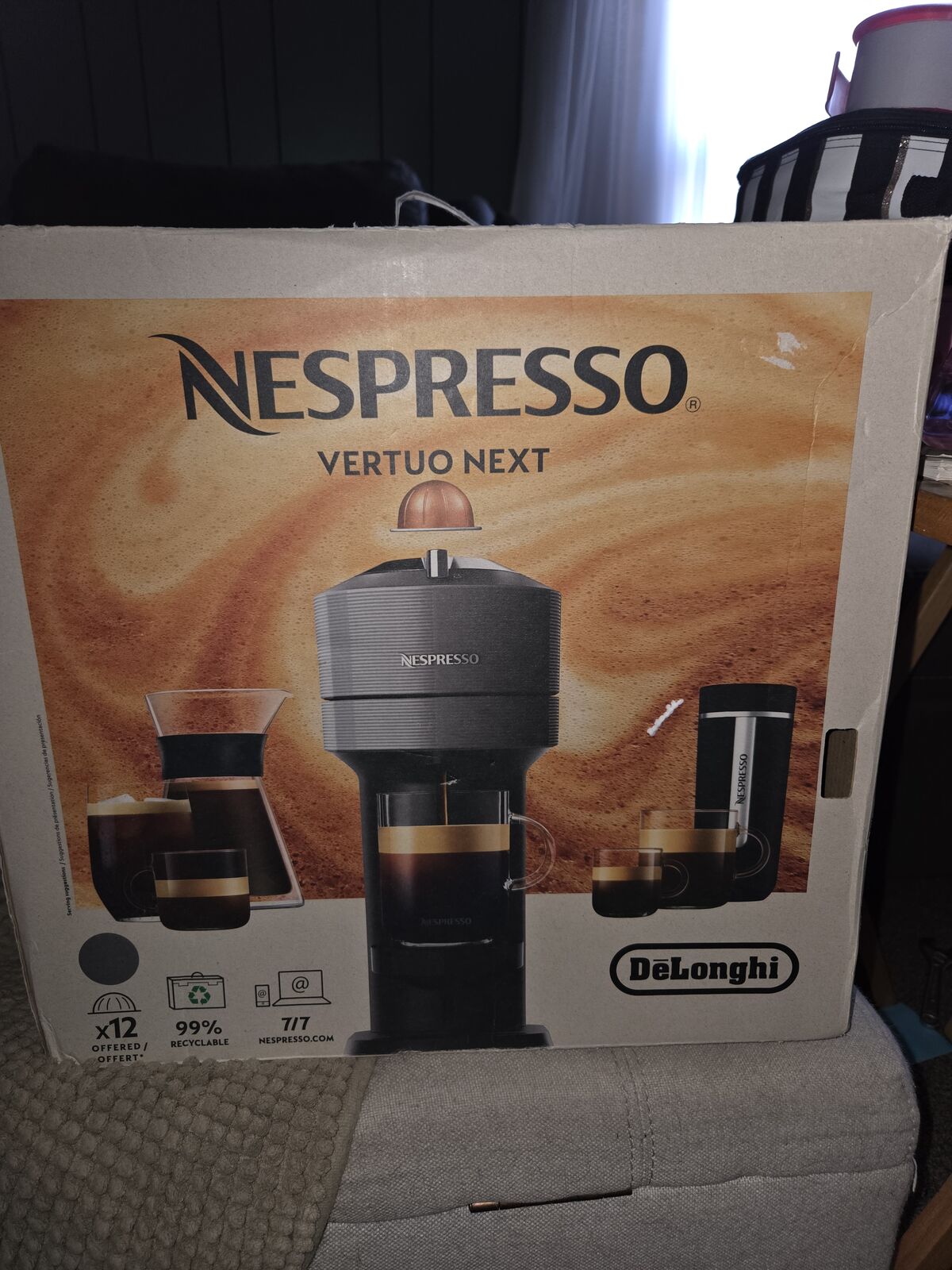 Brand new Nespresso Vertuo Next coffee and espresso machine by De'Longhi. $100