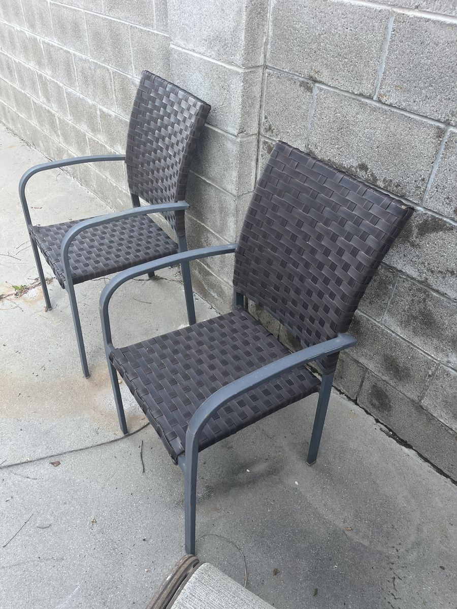 2 Outdoor Woven Chairs