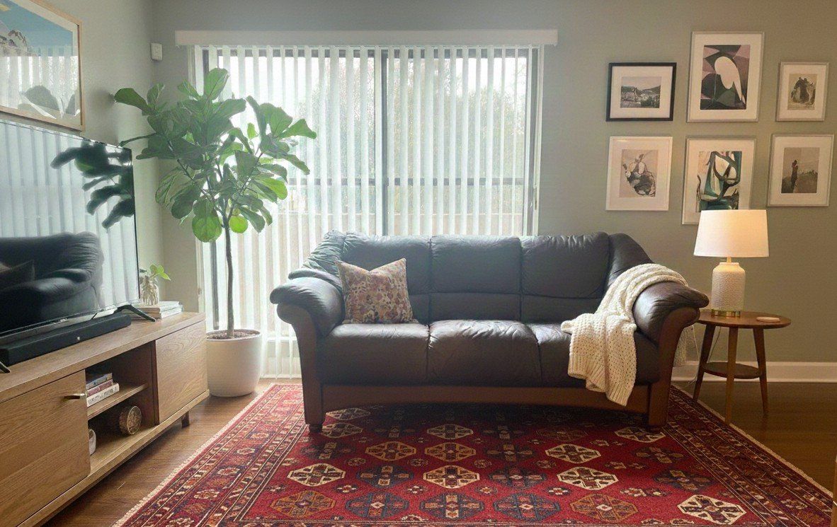 Ekornes Collection Leather Couch.