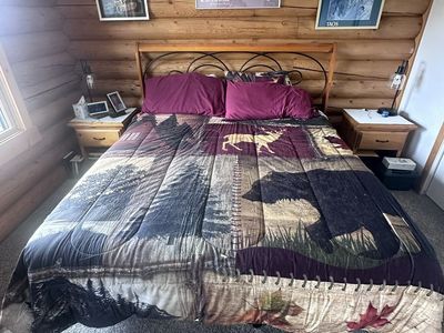King sized mattress, adjustable frame, and head board