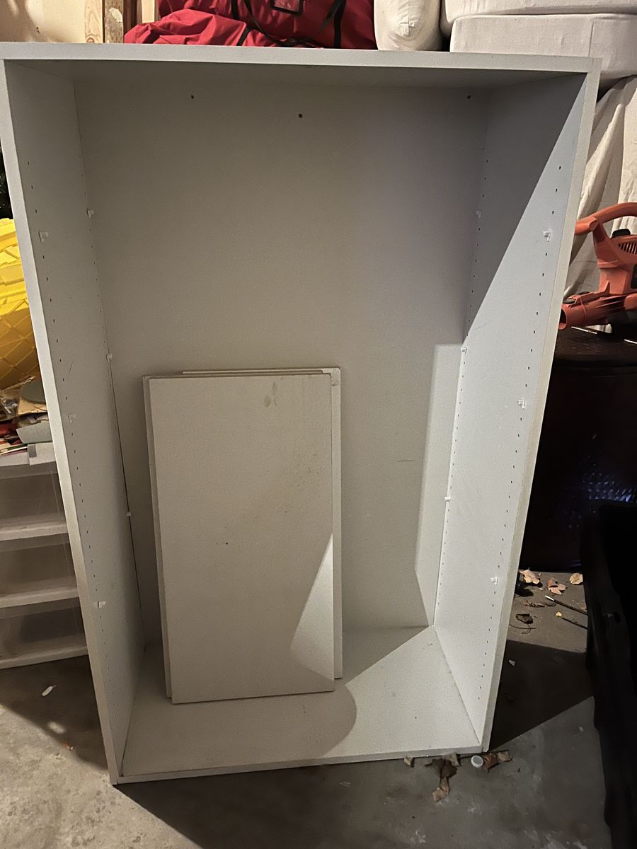 White Storage Shelves