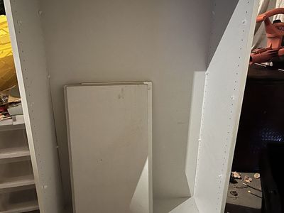 White Storage Shelves