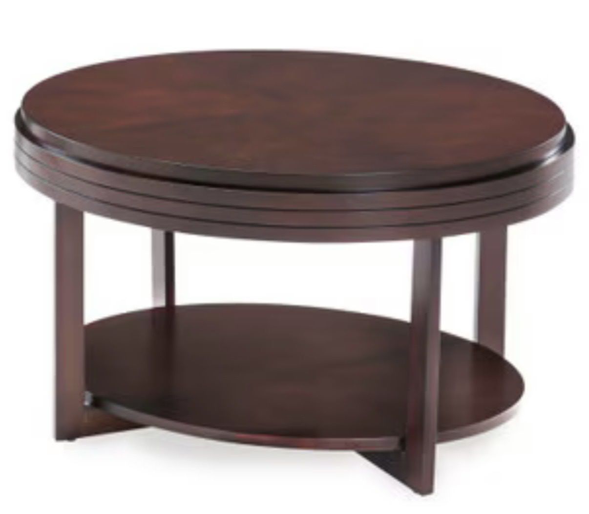 New - Favorite Finds Oval Coffee Table - Chocolate Cherry Finish (33"L x 23"W x 19"H)