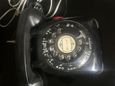 Vintage Black Rotary Dial Telephone Landline Desk Phone