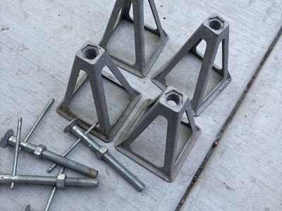 Set of 4 Aluminum RV Stabilizer Jack Stands with Threaded Screw Assembly
