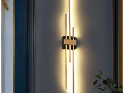 42" Modern Contemporary LED Gold 3-Light Wall Sconce for Living Room