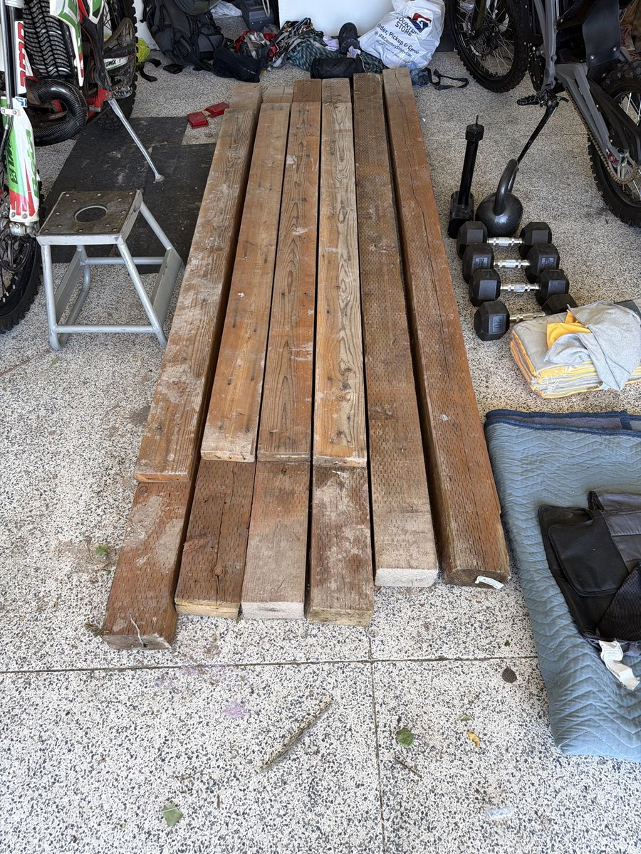 (6) 6x4 9 FOOT PRESSURE TREATED POSTS 5.5 x 3.5 actual