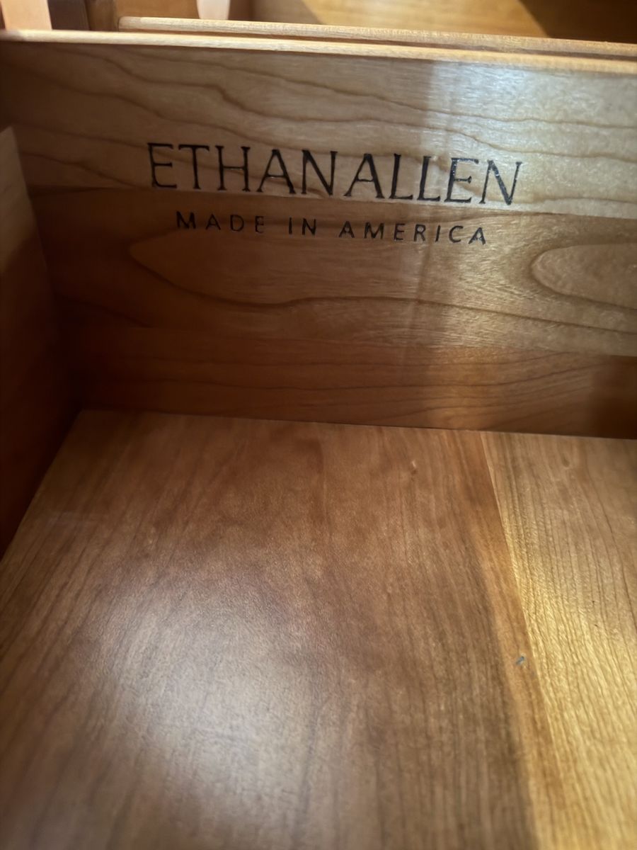 Ethan Allen Solid Wood Wardrobe Armoire Made in America Storage Cabinet