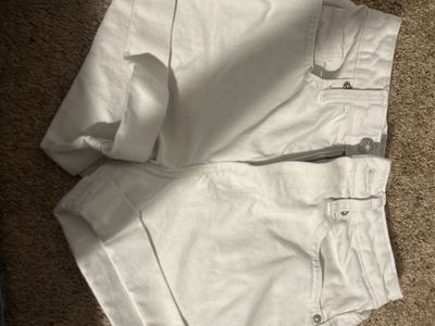 Wild Fable White Cuffed Denim Shorts with Zip Fly - Women's Size 00/24R