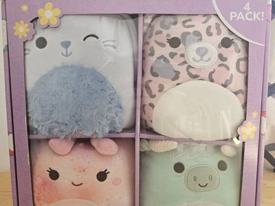 New in Box Original Squishmallows Plush 4-Pack (7-Inch Easter/Spring Set)