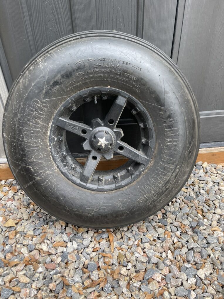 Front Rzr sand tires And Wheels Set